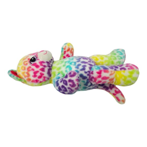 Build A Bear Amanda Rainbow Leopard Stuffed Animal Toy 16" Plush Purple Eyes BAB - Picture 9 of 11
